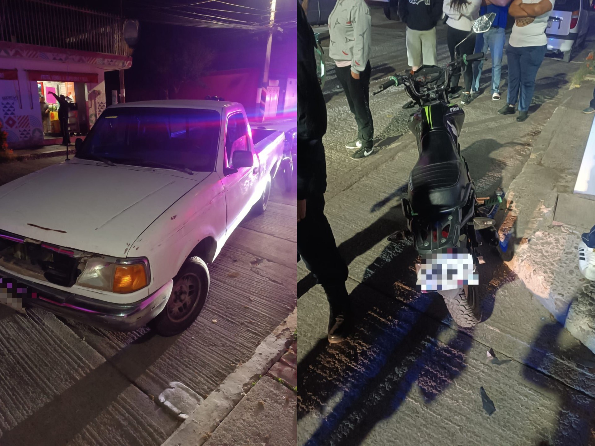 Choque entre camioneta y moto deja un herido - El Clarinete